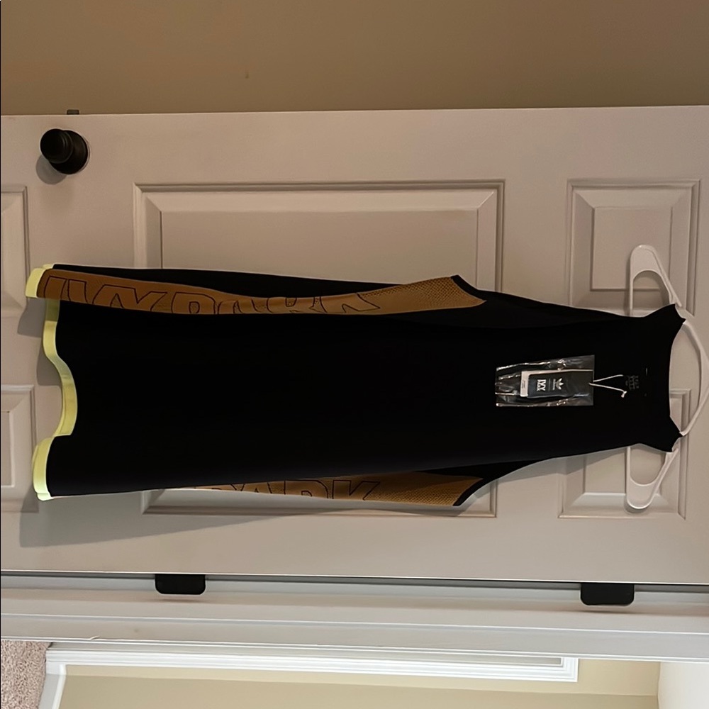 Adidas Black Sheath Halter Midi Dress